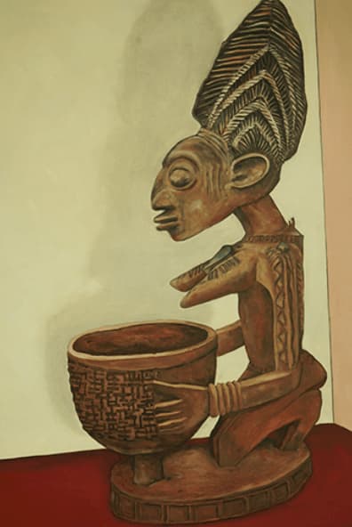 Nigerian icon of mother and bowl